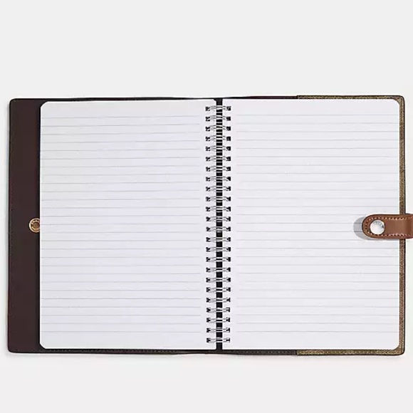 New COACH Signature Canvas Notebook , planner, journal, diary beige brown - Picture 13 of 13